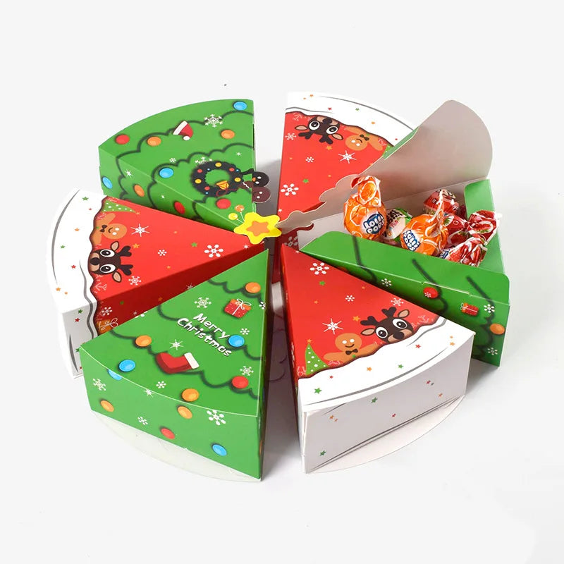 Various Size Christmas Gift Boxes | Kraft Paper & Plastic Candy Snack Boxes for Xmas & New Year Parties