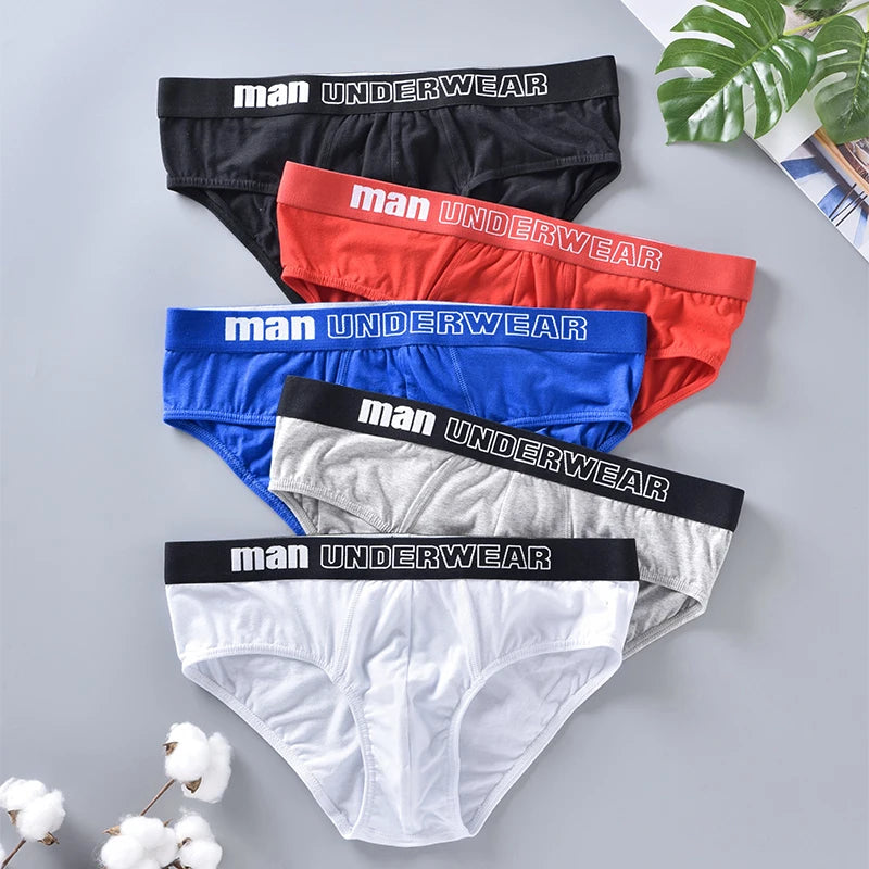 6PCS Men's Briefs 🩲 Soft Cotton Underwear | Fashion Bikini Brazilian Underpants | Casual Triangular Underwear for All Seasons