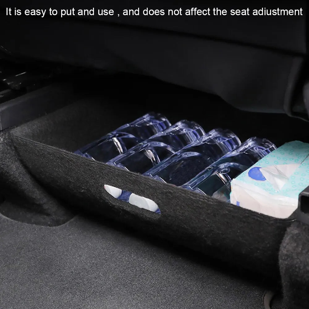 Tesla Model Y High Capacity Under Seat Storage Organizer – Sleek, Hidden Felt Drawer