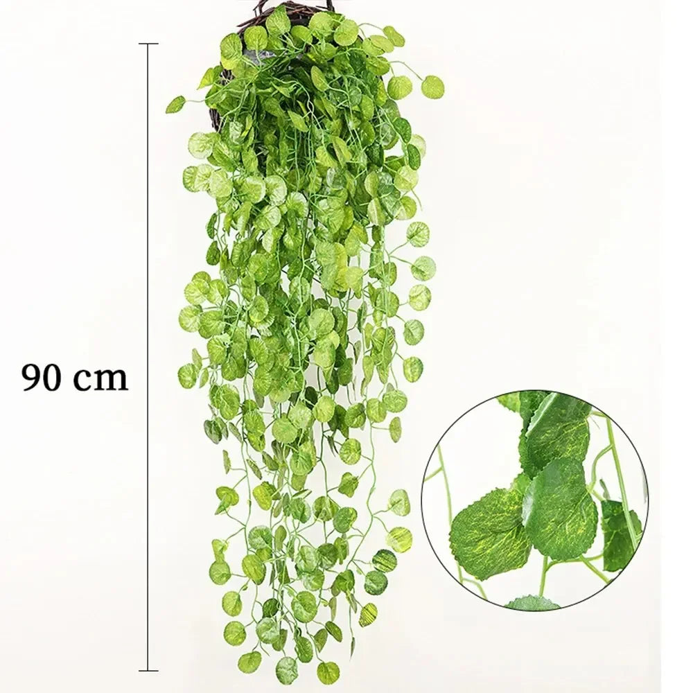 1PC Artificial Hanging Green Plant – Fake Creeper Rattan for Indoor Wall Decor & Home Aesthetic