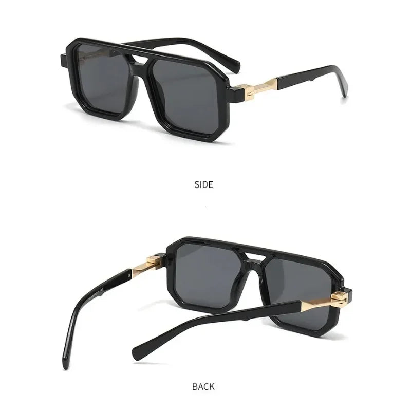 🕶️ 2024 Vintage Fashion Sun Protection Sunglasses 🌟 Trendy Square Shades for Men & Women – Retro Flair with Modern Protection