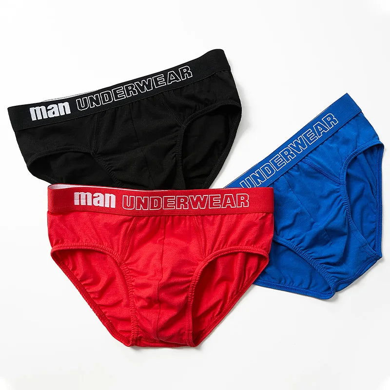 6PCS Men's Briefs 🩲 Soft Cotton Underwear | Fashion Bikini Brazilian Underpants | Casual Triangular Underwear for All Seasons