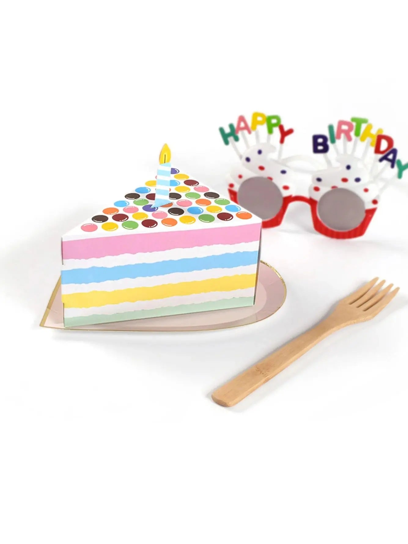 🎂✨ 20pcs Triangular Cake-Shaped Gift Boxes – Perfect for Birthdays, Weddings, & Parties! 🎁🍬