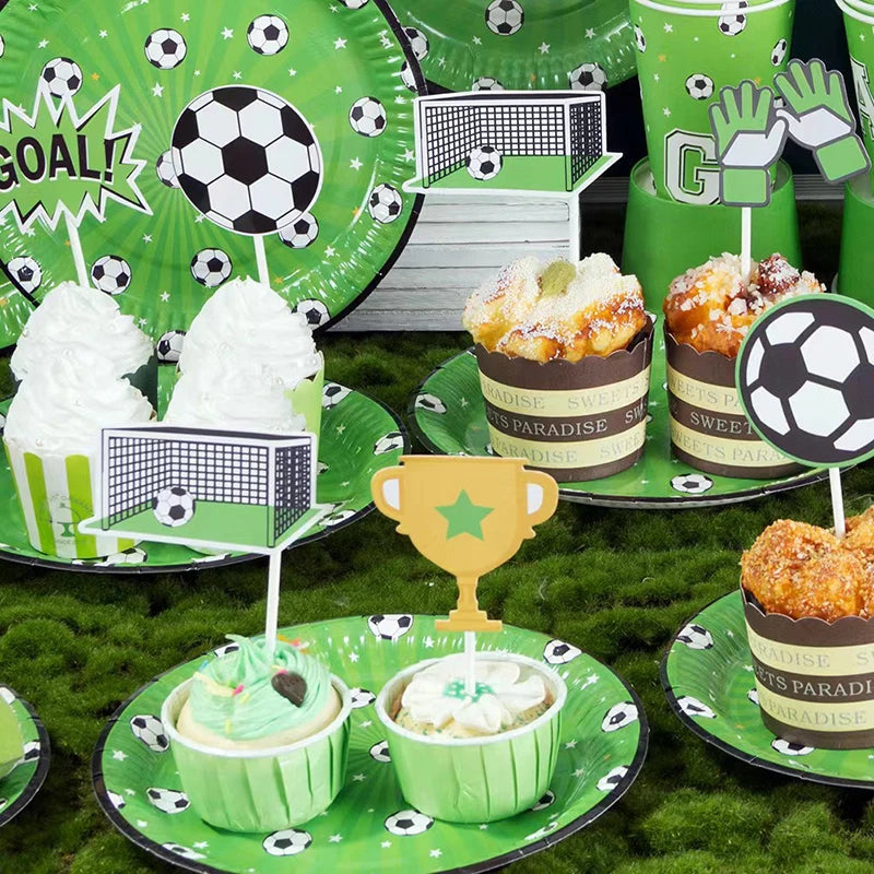 🏈 8pcs Football Cake Topper Flags for Sports Birthday Party Decor! 🎂