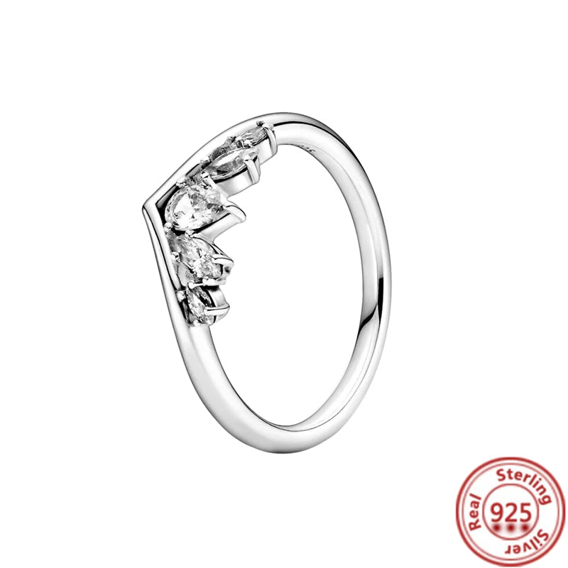 Elegant 925 Sterling Silver Crown Heart Wing Ring – A Timeless Anniversary Gift