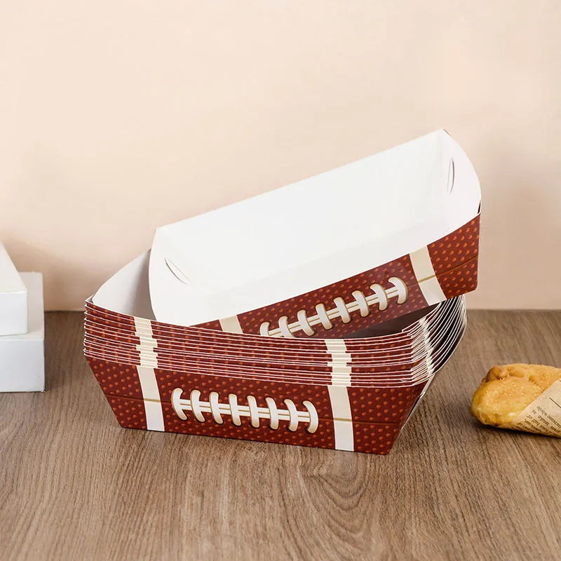 🏈 6Pcs Rugby-Themed Popcorn & Snack Boxes | Sports Party Must-Have! 🥳