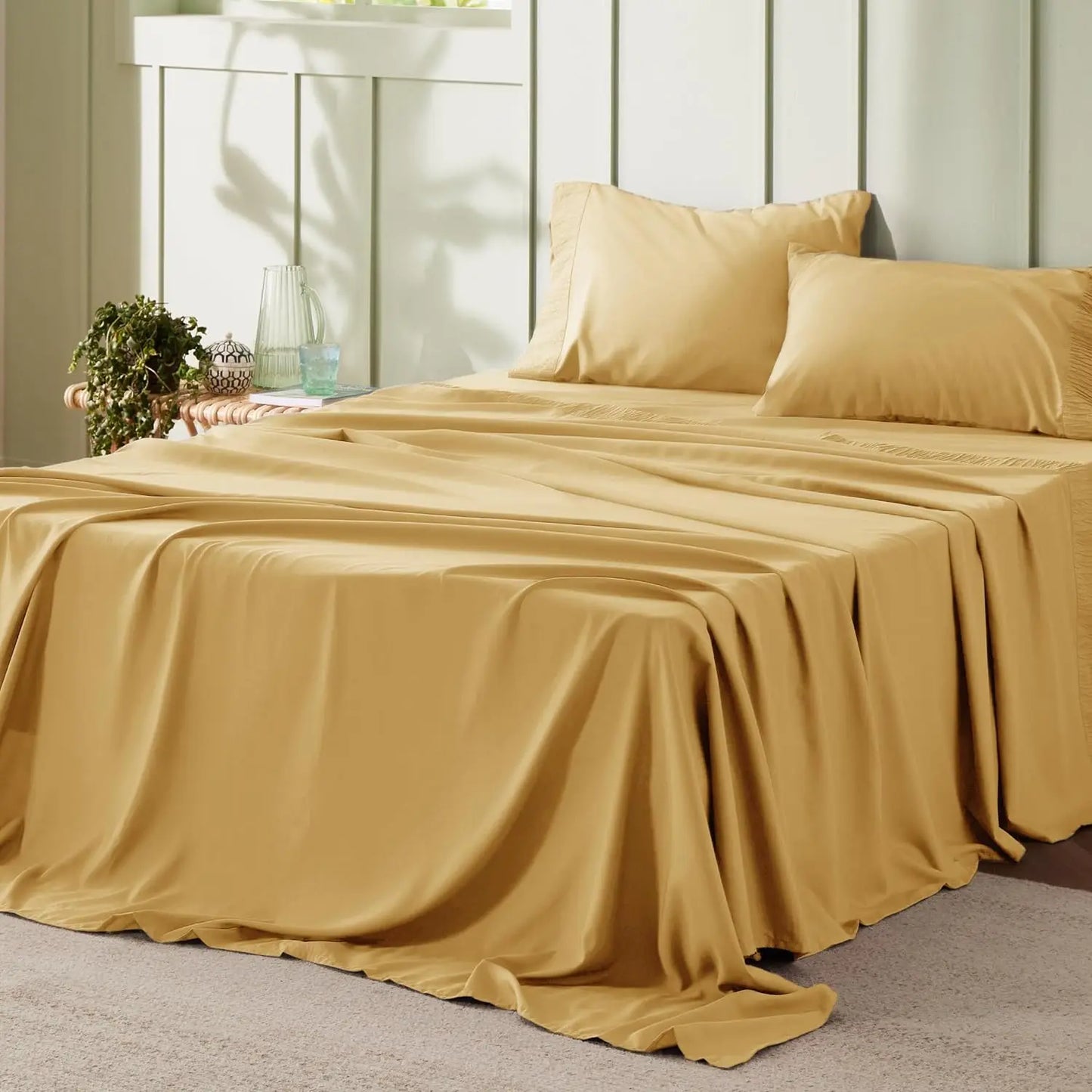 🛏️ Bedsure Soft Sheet Set - Hotel Luxury Polyester Microfiber Cooling Sheets ✨