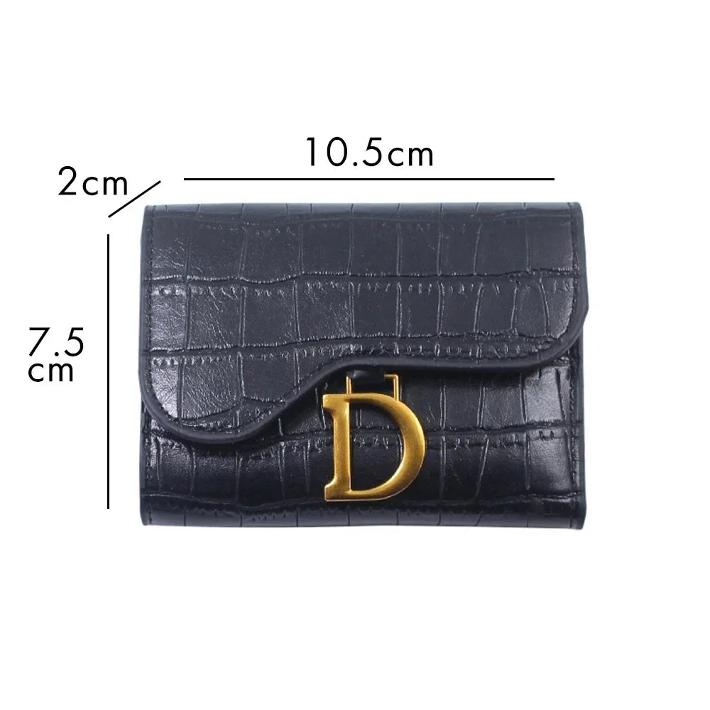 Women Short Wallet Small Fashion Luxury Brand Leather Purse