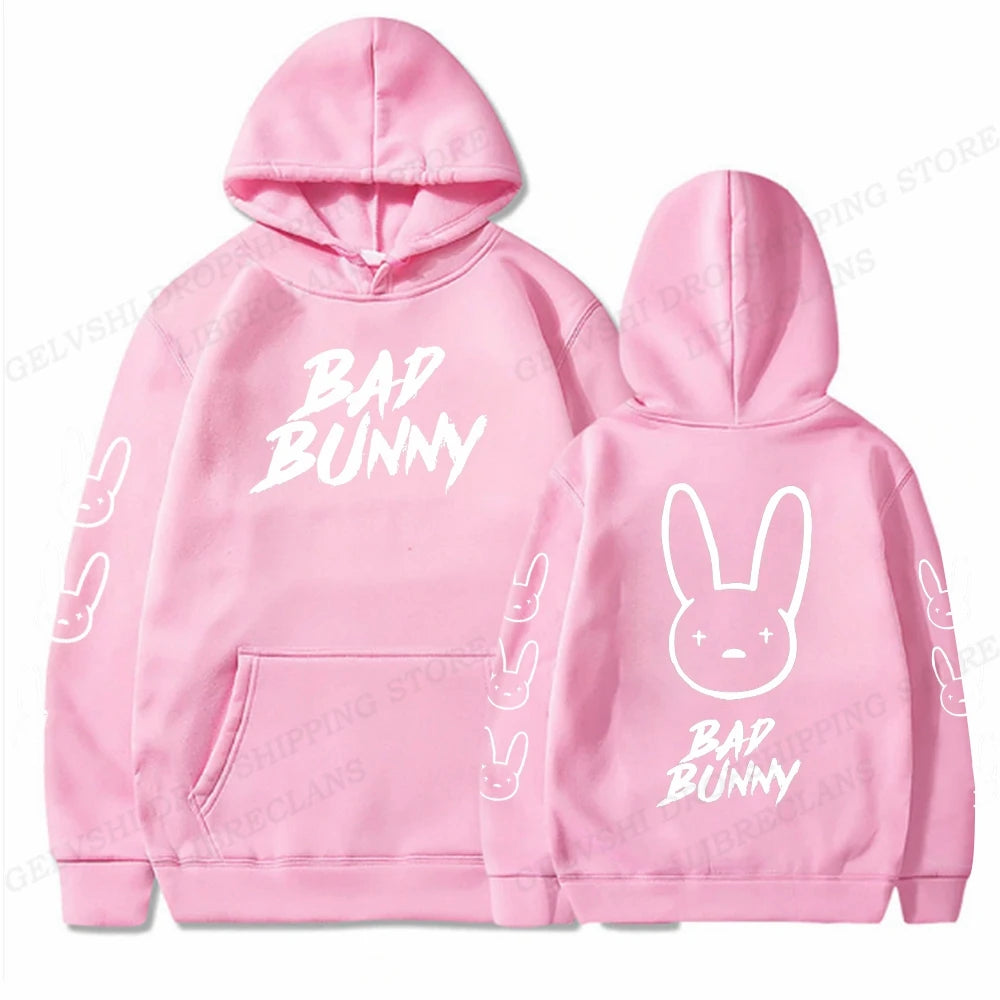 Debí tirar MAX fotos | Rabbit Print Unisex Hoodie – Streetwear Hip Hop Hooded Sweatshirt