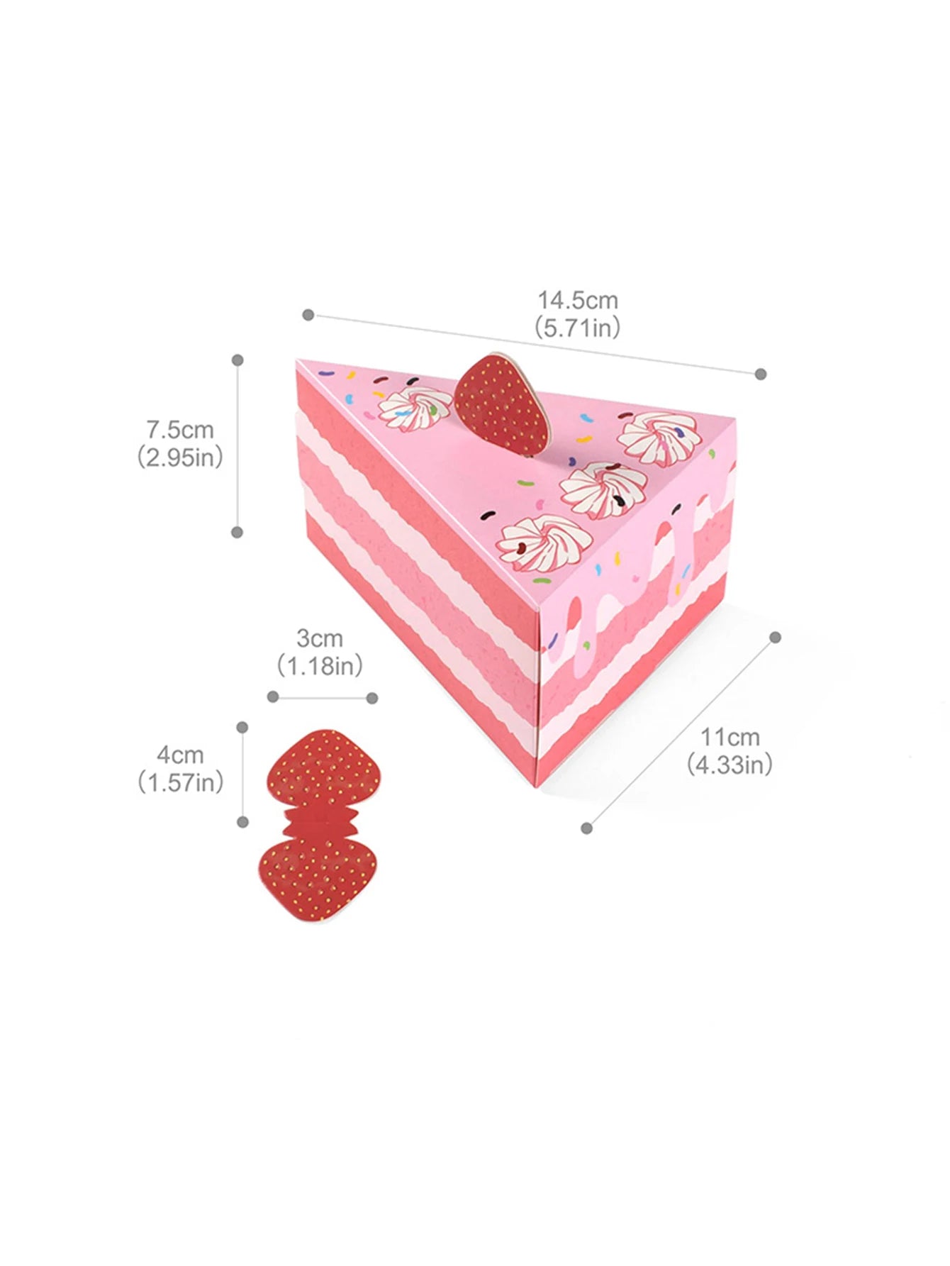 🎂✨ 20pcs Triangular Cake-Shaped Gift Boxes – Perfect for Birthdays, Weddings, & Parties! 🎁🍬