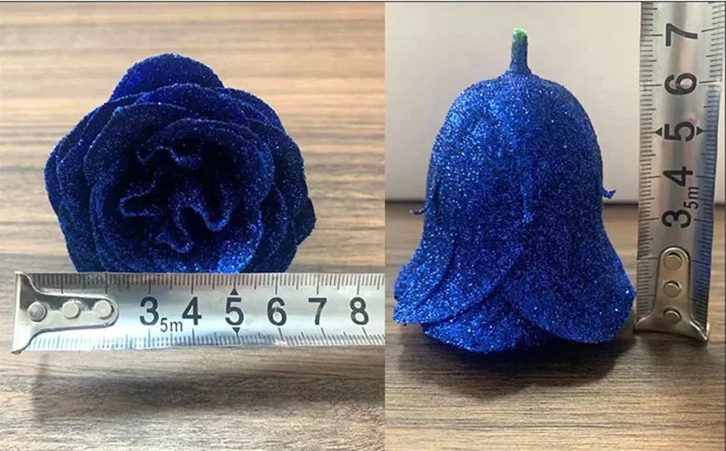 30/50PCS Glitter Artificial Roses | Valentine's Day & Wedding DIY Flowers | Romantic Gift for Wife, Girlfriend, Mother