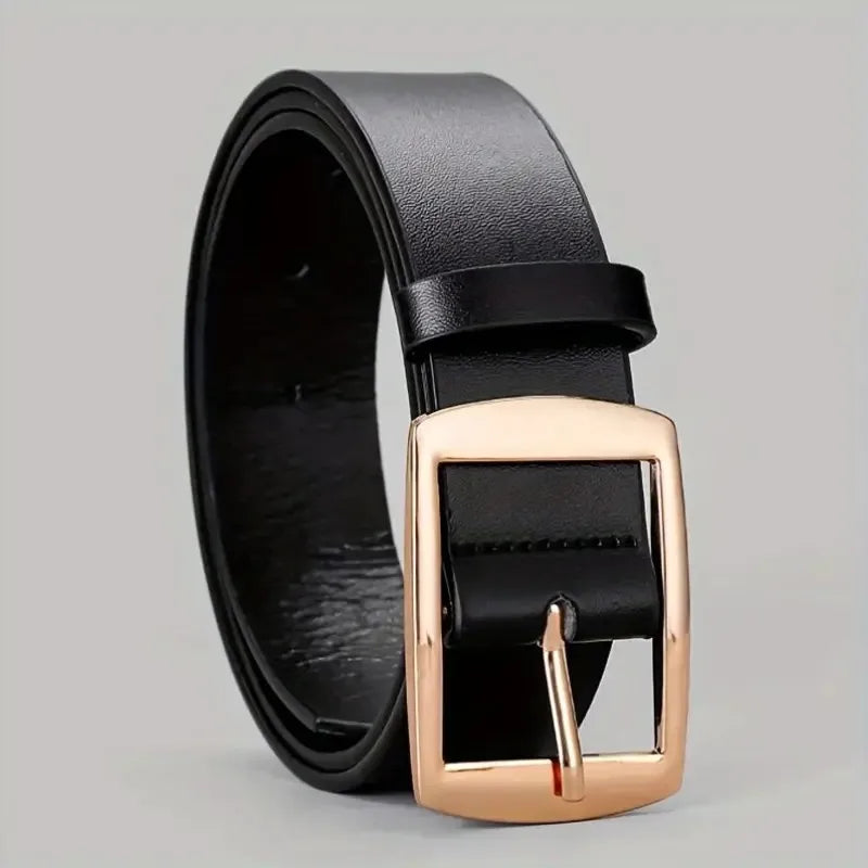 🔥 New Luxury PU Leather Belt for Men – Stylish Metal Pin Buckle Designer Belt for Jeans! 👖✨