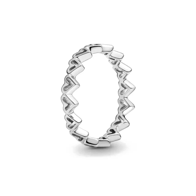 🌹 925 Sterling Silver Infinite Heart & Daisy Ring – A Timeless Gift for Women