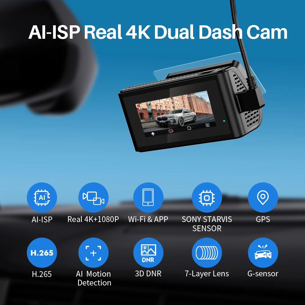 Upgrade Your Ride with the 4K Front & Rear Dash Cam! 🚗📹