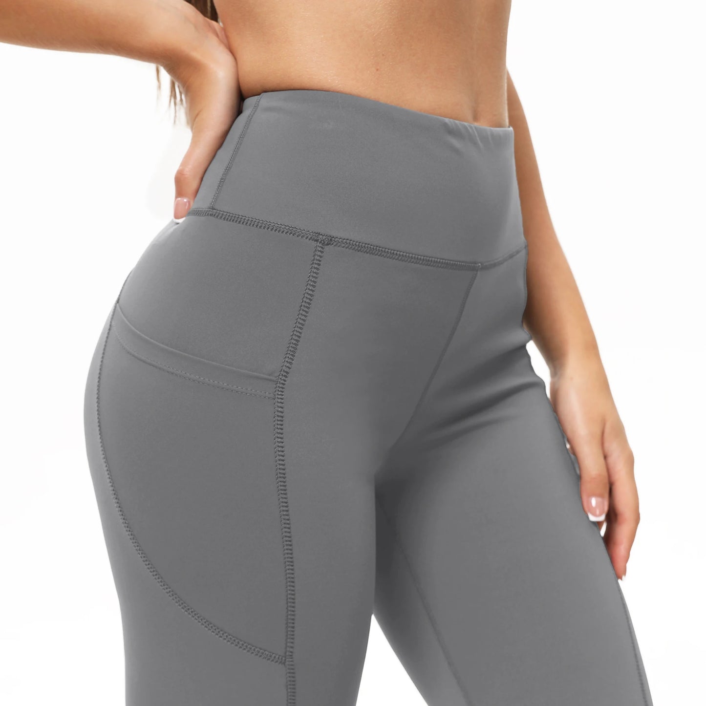 High Waist Flare Leggings with Pockets – Perfect for Yoga, Fitness, and Casual Wear