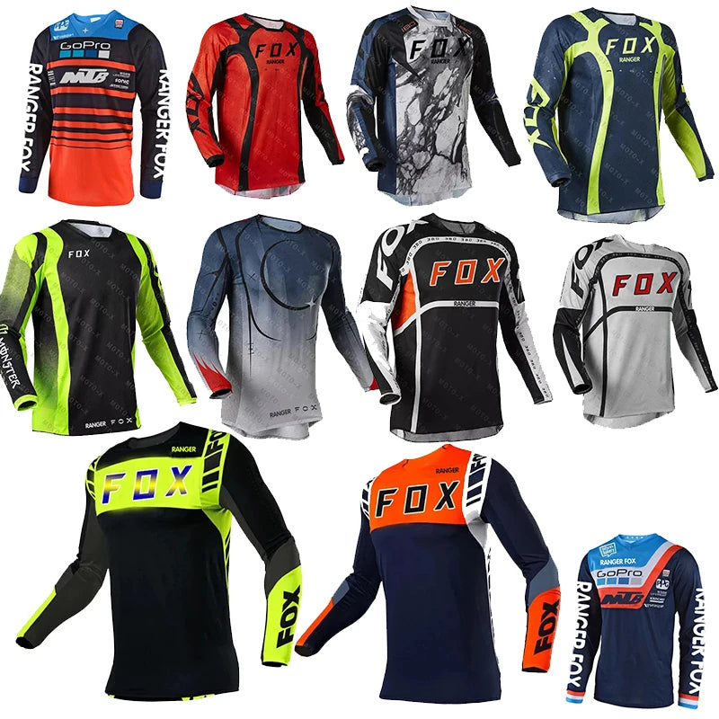 2023 Men's Downhill MTB Jersey | Offroad DH Motorcycle & Motocross Sportswear | Quick Dry, Breathable