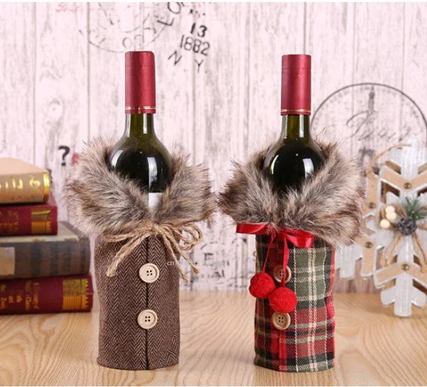 Christmas Wine Bottle Cover | Merry Christmas Home Decor | 2024 Xmas Ornament & New Year Gift