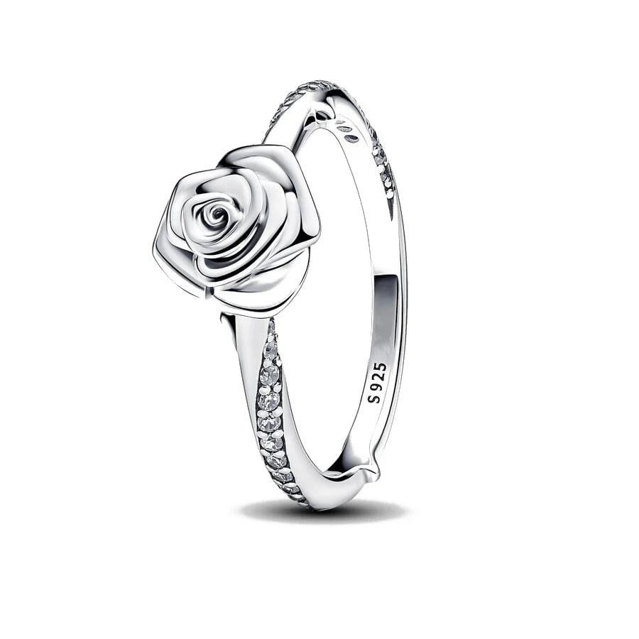 🌹 925 Sterling Silver Infinite Heart & Daisy Ring – A Timeless Gift for Women