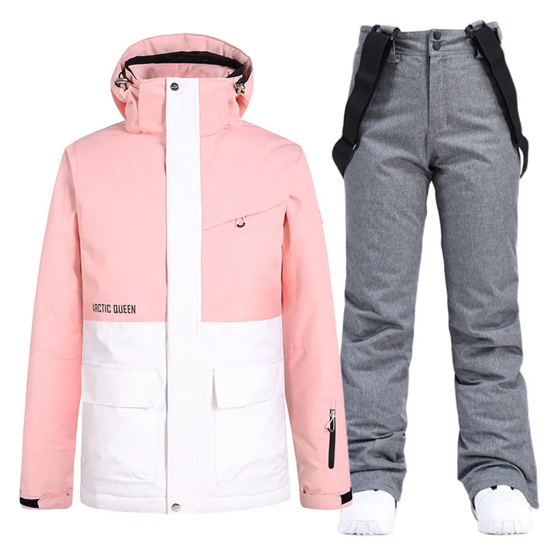 Unisex Snow Suit ⛷️ Waterproof Ski Jacket & Pants Set 🏔️ -30° Winter Snowboarding Outfit