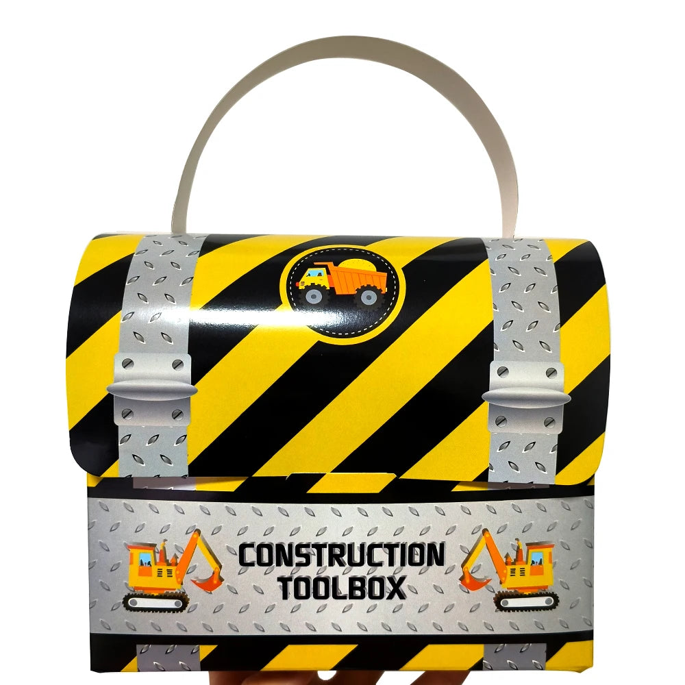 🚜✨ 6/12/30/50pcs Construction Vehicle Gift Boxes – Perfect for Boys' Birthday Parties! 🎉🍬