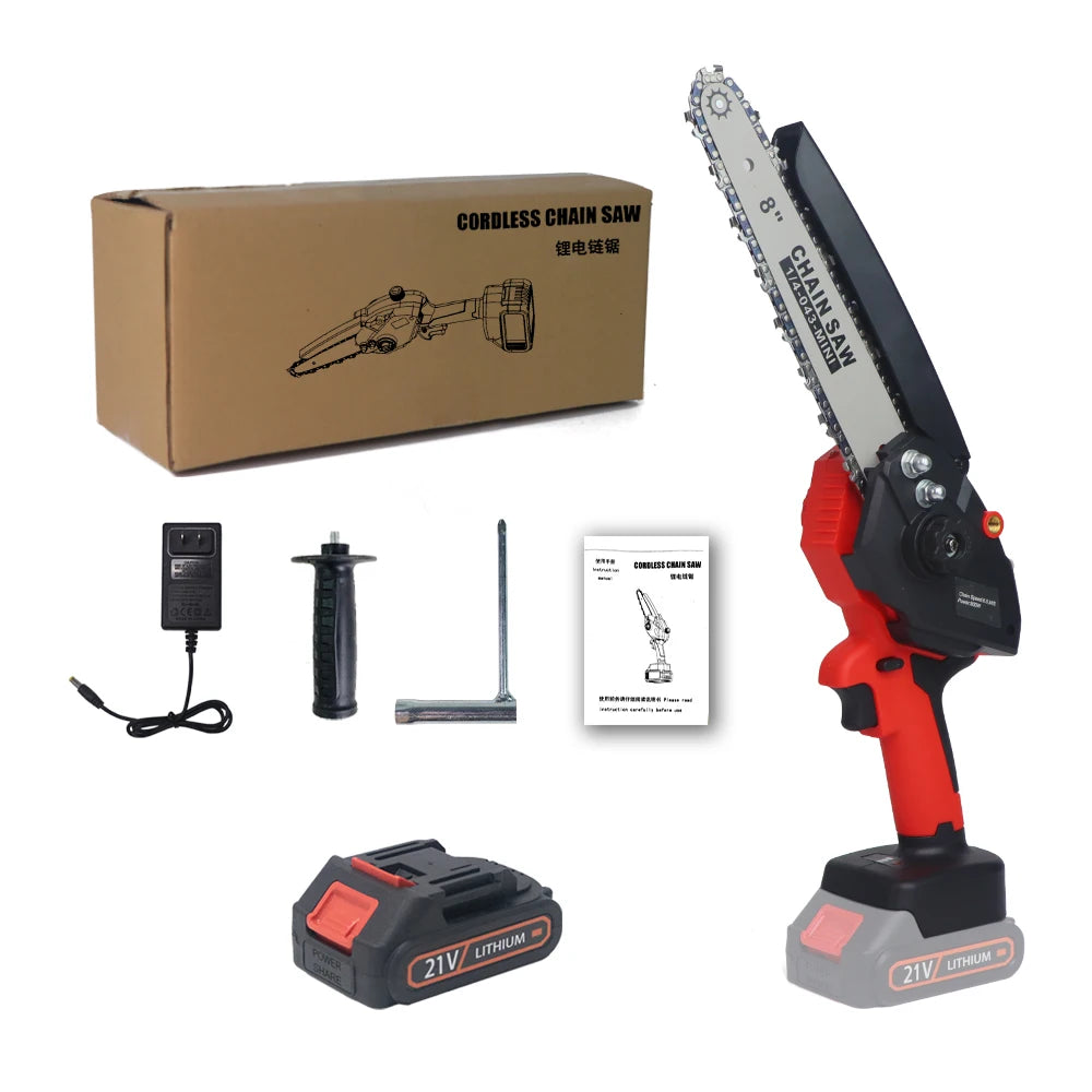 🌟 T TOVIA 8 Inch 21V Cordless Mini ChainSaw 🌟