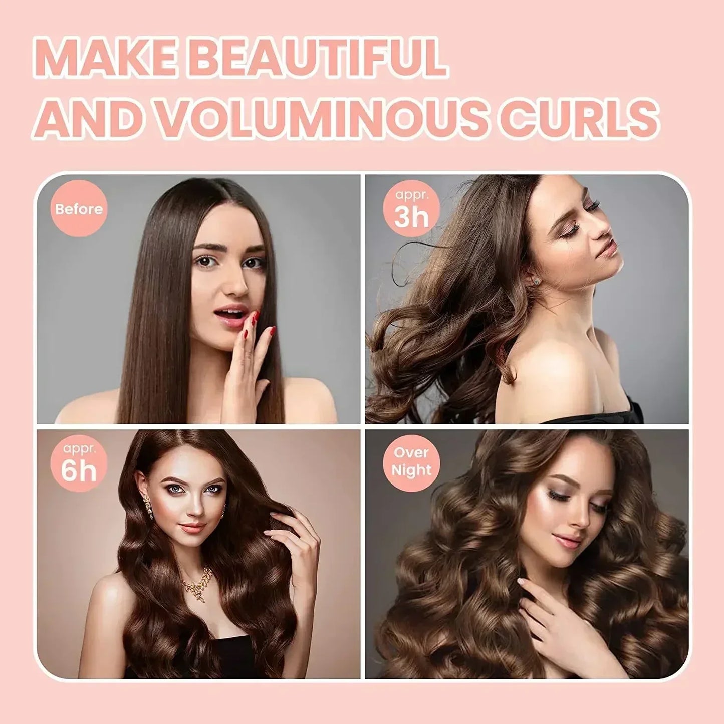 🌟 Heatless Hair Curlers | Soft Foam Curling Rod Headband for Lazy Curls 🌙