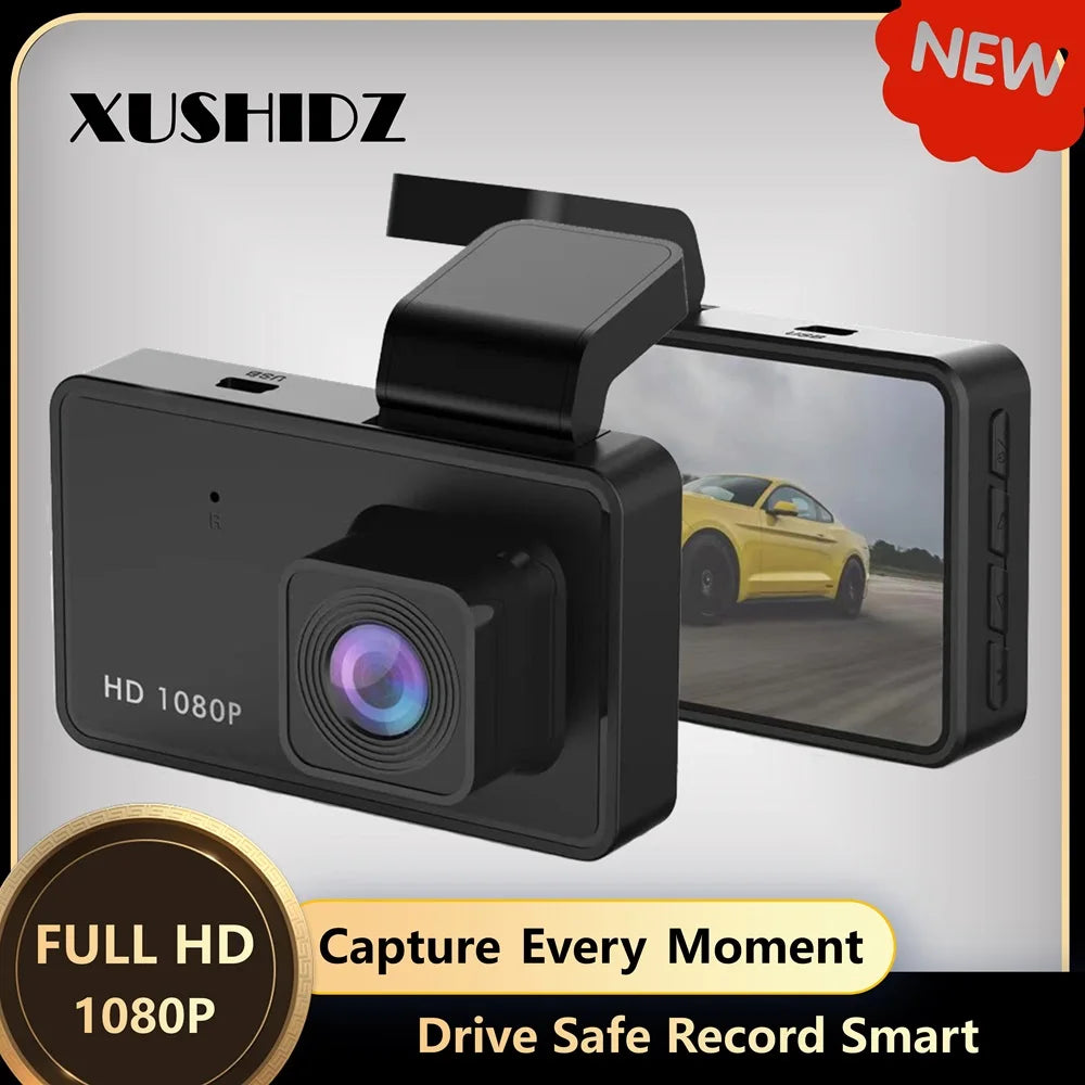 1080P Dash Cam with Night Vision | Car DVR Vehicle Recorder with G-Sensor and HDR for Loop Recording