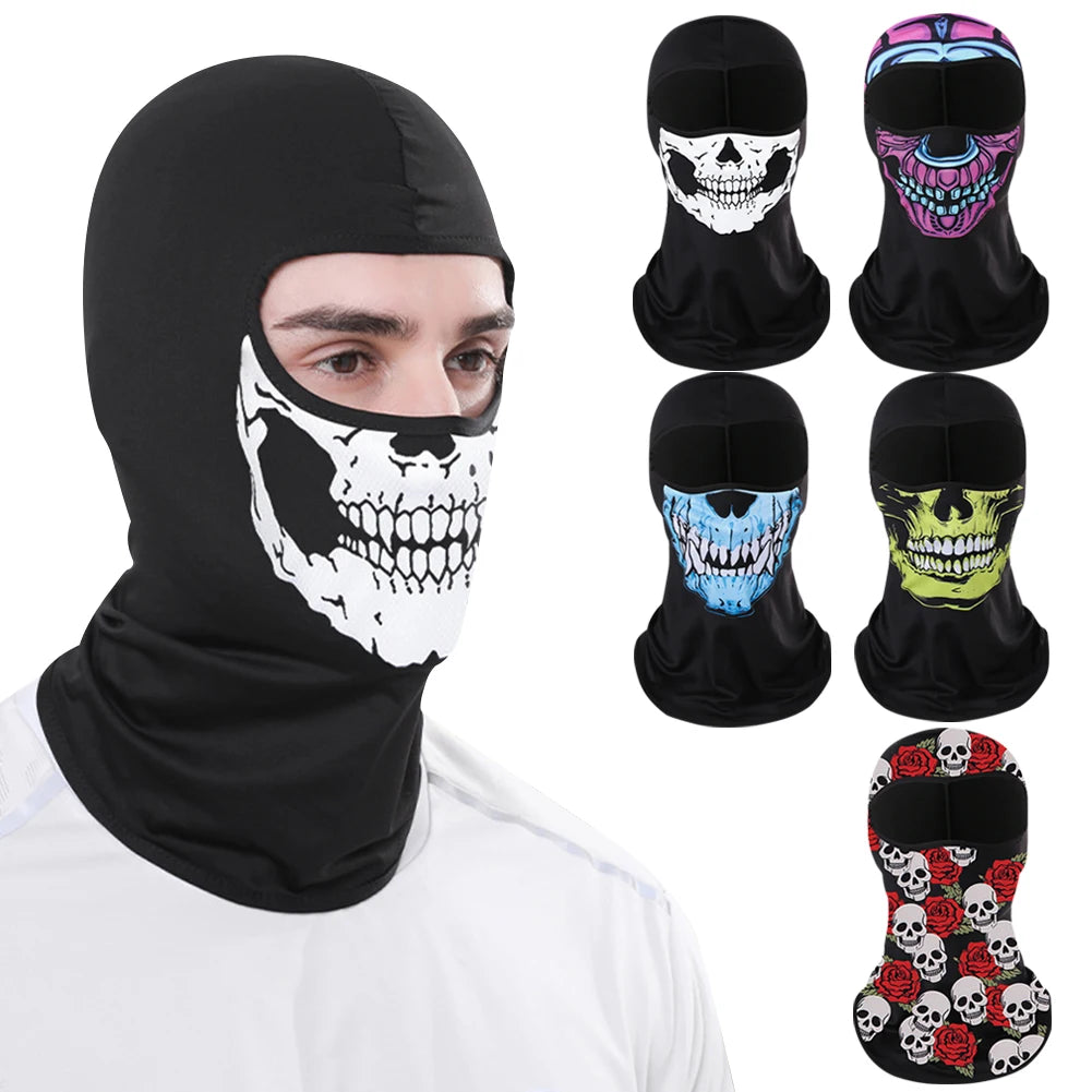 Unisex Skull Balaclava | Scary Skeleton Face Mask for Halloween & Outdoor Sports | Windproof Motorcycle Headgear