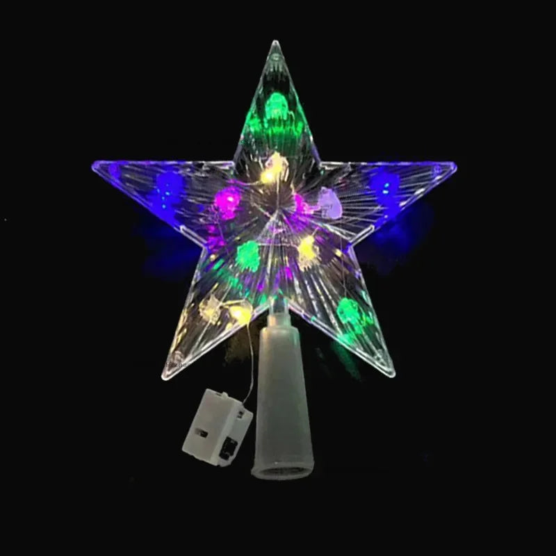 🌟 LED Christmas Tree Topper Star 🎄 | Illuminated Ornaments for Festive Home Decor & New Year 2025! ✨