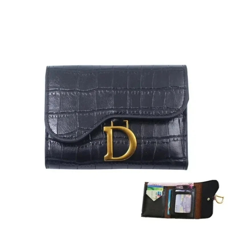 Women Short Wallet Small Fashion Luxury Brand Leather Purse