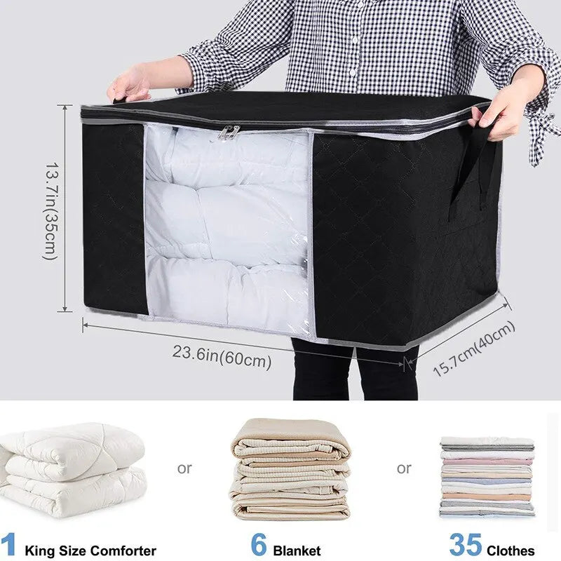 🌟 6pcs/Set Foldable Fabric Storage Bags – Optimize Your Storage Space! 🌟