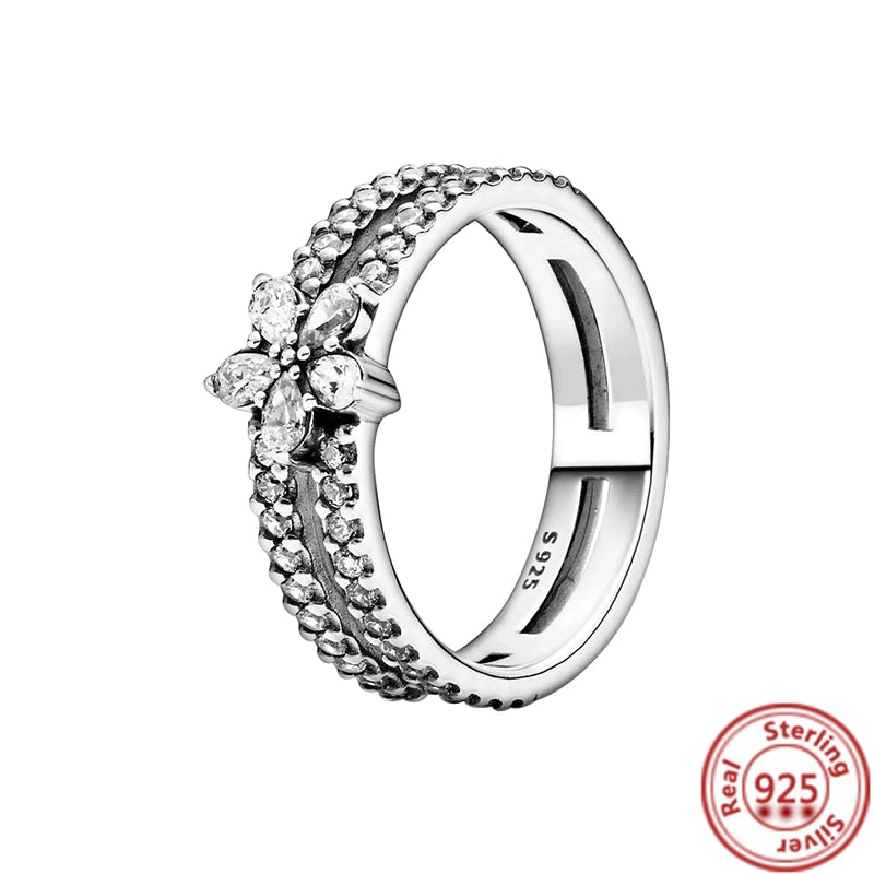 Elegant 925 Sterling Silver Crown Heart Wing Ring – A Timeless Anniversary Gift