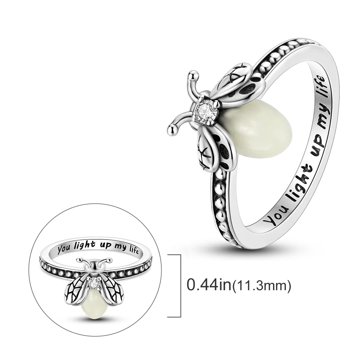 Silver Plated Infinite Love Firefly Ring Original Design Zircon Finger Rings For Women High Quality Wedding Jewelry Gift