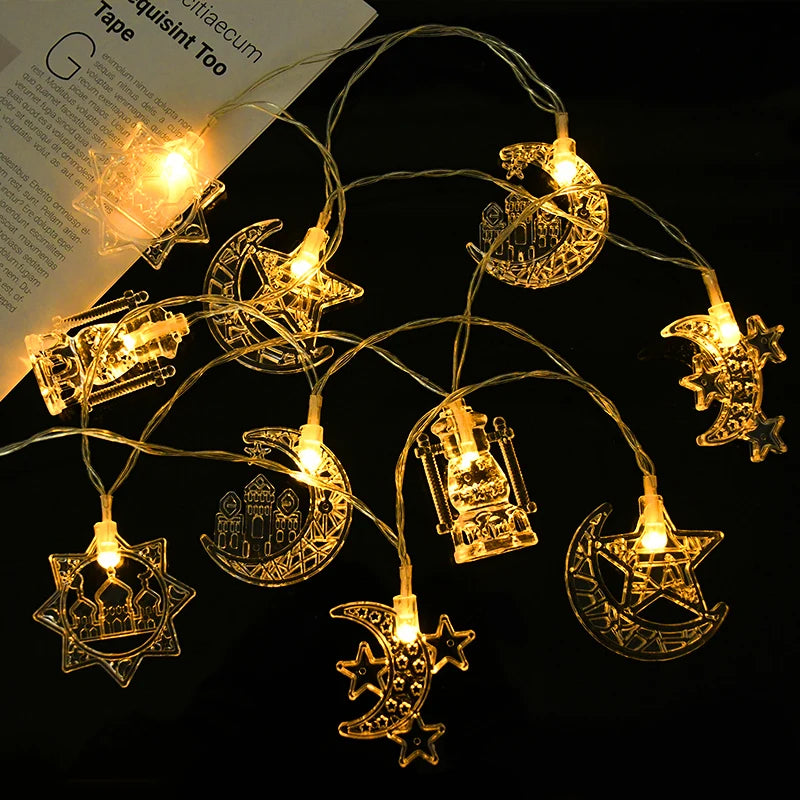 🌙 1.5M 10LED EID Mubarak LED String Lights