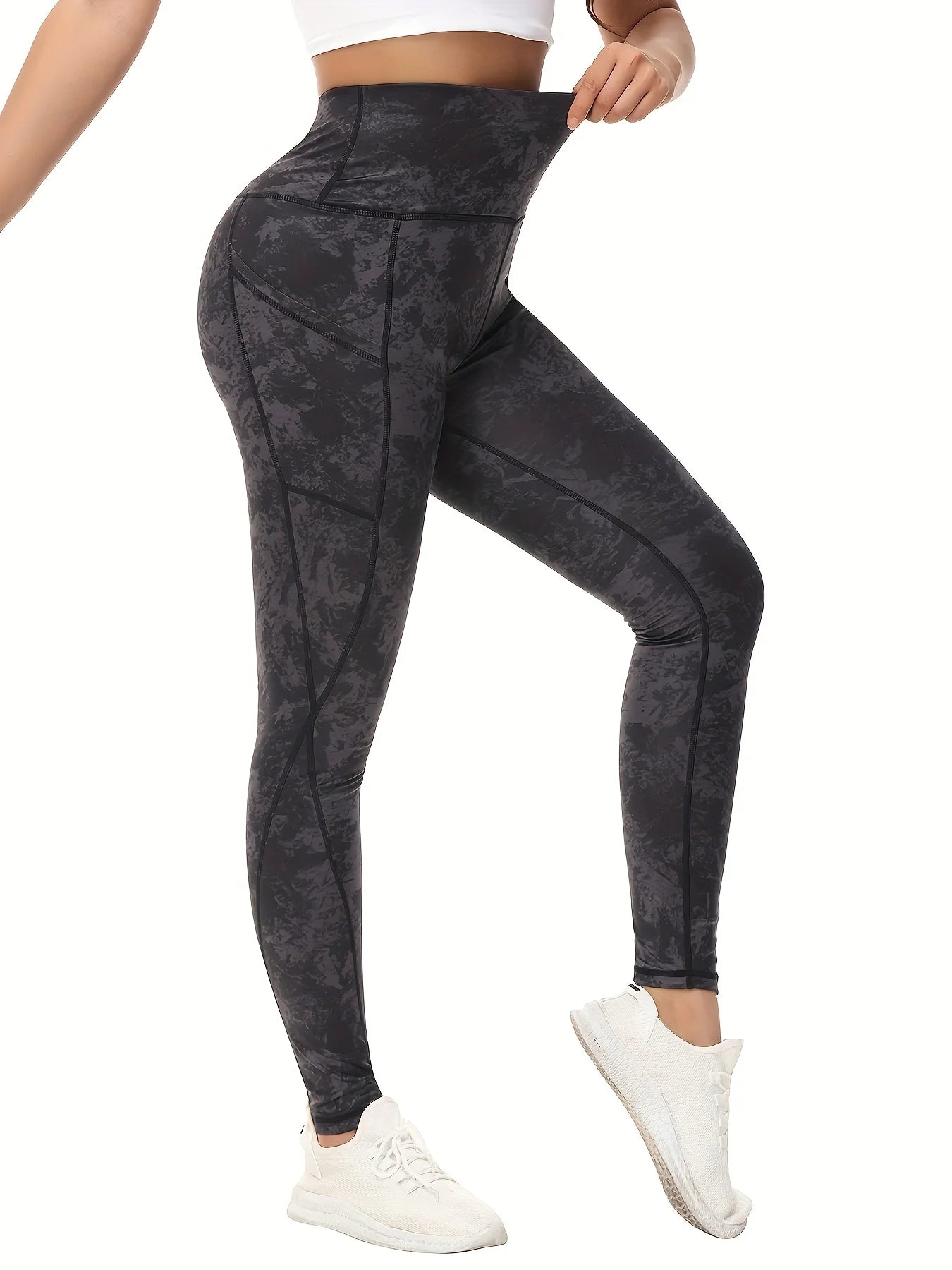 High Waist Yoga Pants with Pockets – Tummy Control Leggings for Women | Workout, Running & Yoga Gear 🧘‍♀️🔥