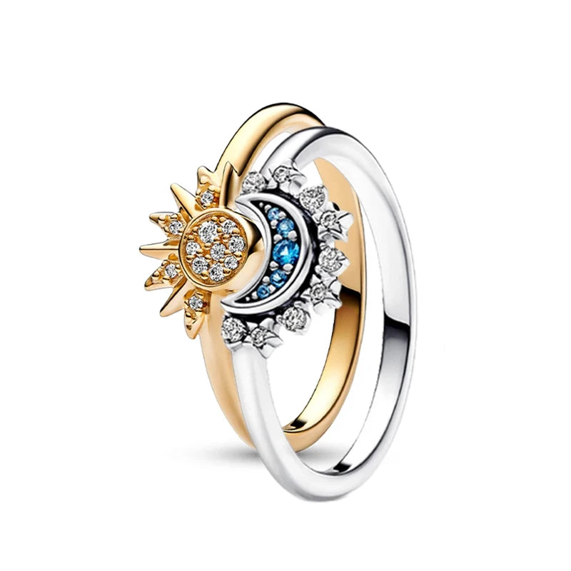 🌞🌙 Sun and Moon Rings – High-Quality Fine Charm Jewelry for Women