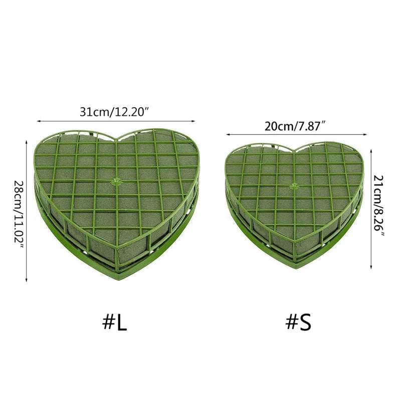 Wedding Car Heart-Shaped Flower Foam Cage | Suction Cup Floral Block for DIY Arrangements