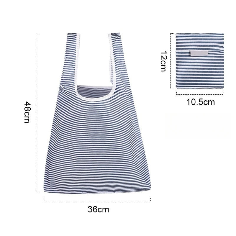 Stylish portable portable folding shopping bag Oxford cloth supermarket shopping bag Square folding tote bag