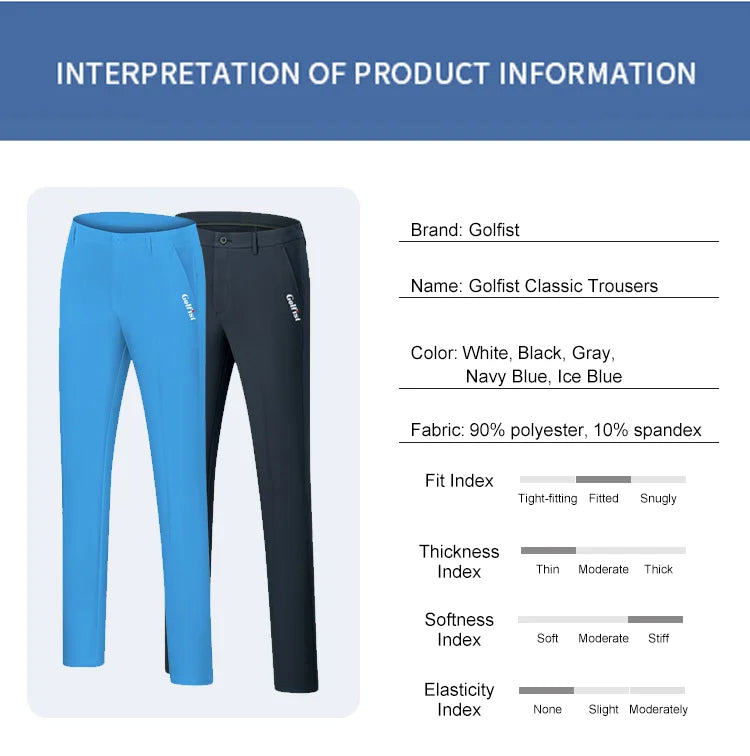 Men's Golf Pants ⛳ | Quick-Dry, Breathable, Stretch Trousers for Leisure & Sports