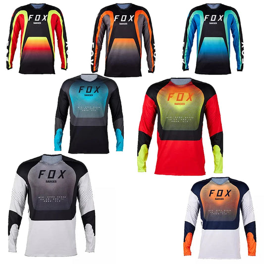 2024 Men's Downhill MTB Jersey | Offroad DH Motorcycle & Motocross Racing Shirt | Quick Dry, Anti-Sweat