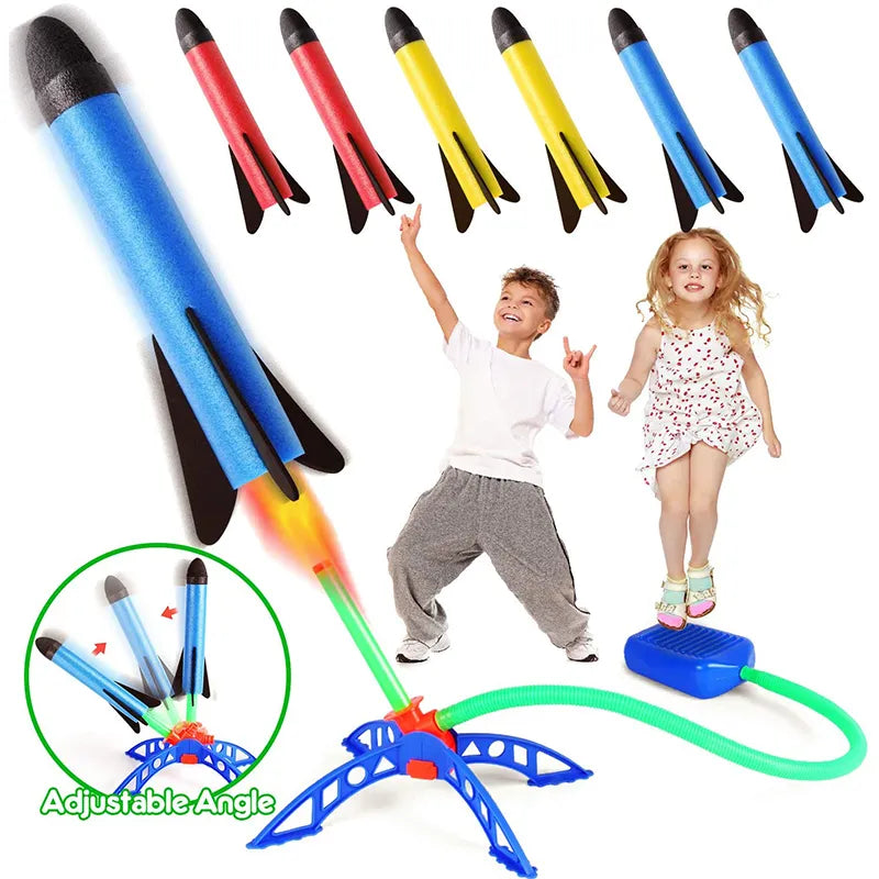 🚀 Kid Air Rocket Foot Pump Launcher - Soaring Outdoor Fun for Children 🚀