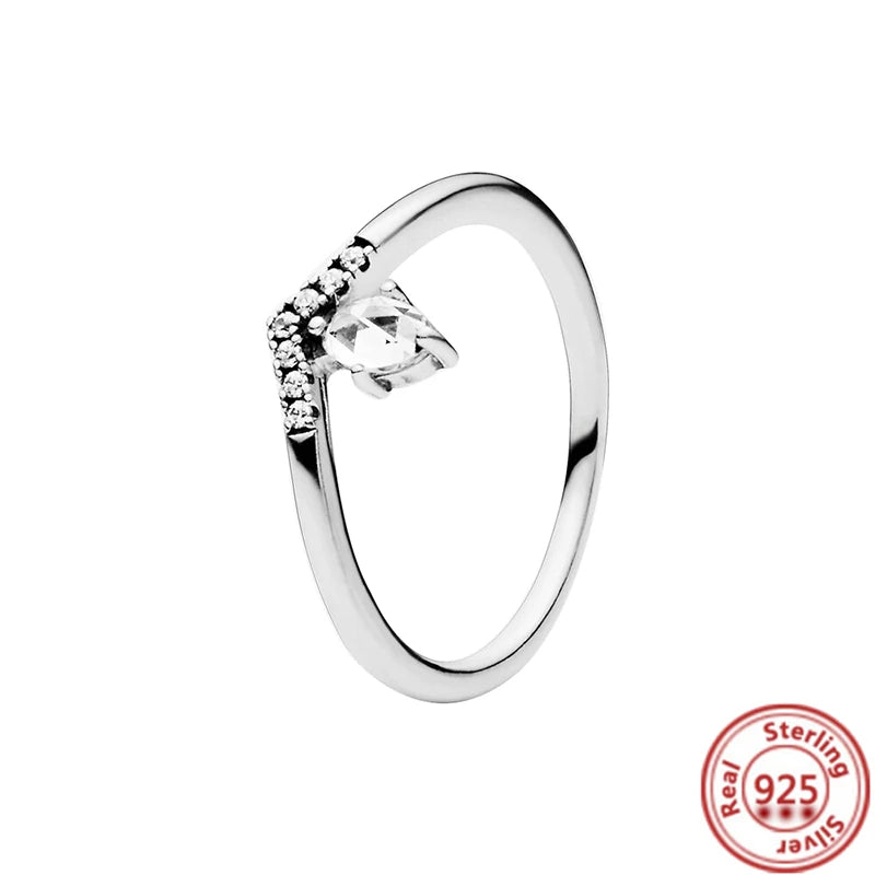 Elegant 925 Sterling Silver Crown Heart Wing Ring – A Timeless Anniversary Gift