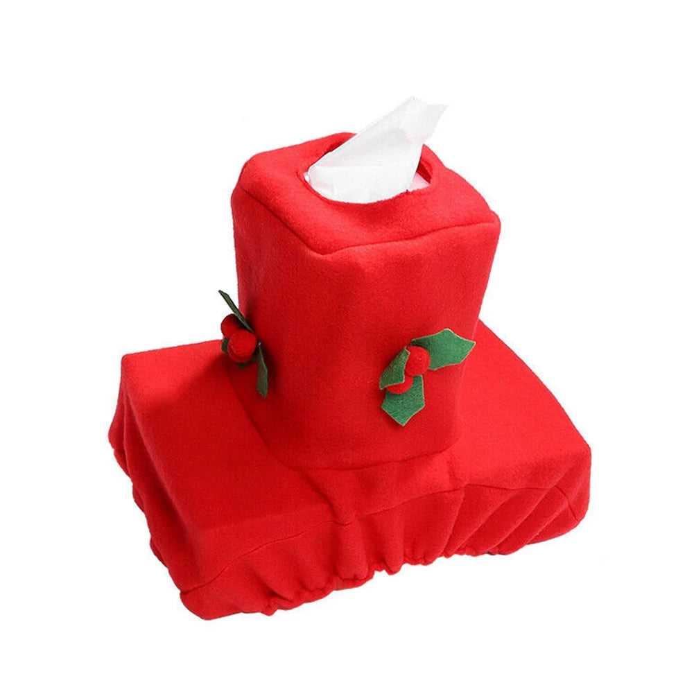 3pcs Christmas Toilet Cover Set | Bathroom Decor with Anti-Slip Bath Mat & Santa Tissue Cover | Holiday Home Decoration 2024