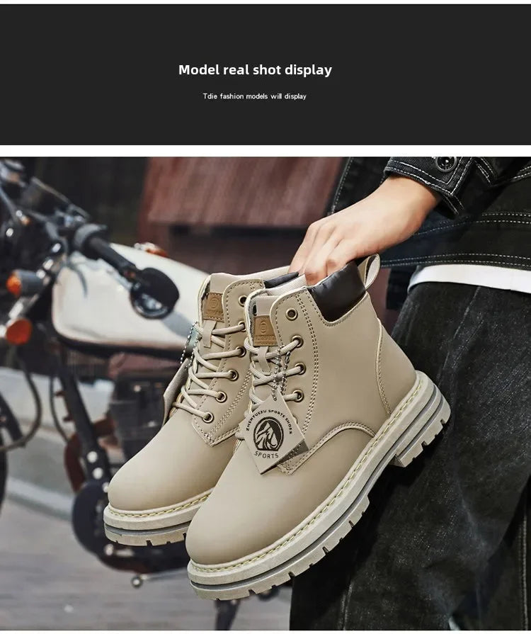 🏍️ Winter Men’s Motorcycle Boots 🌟