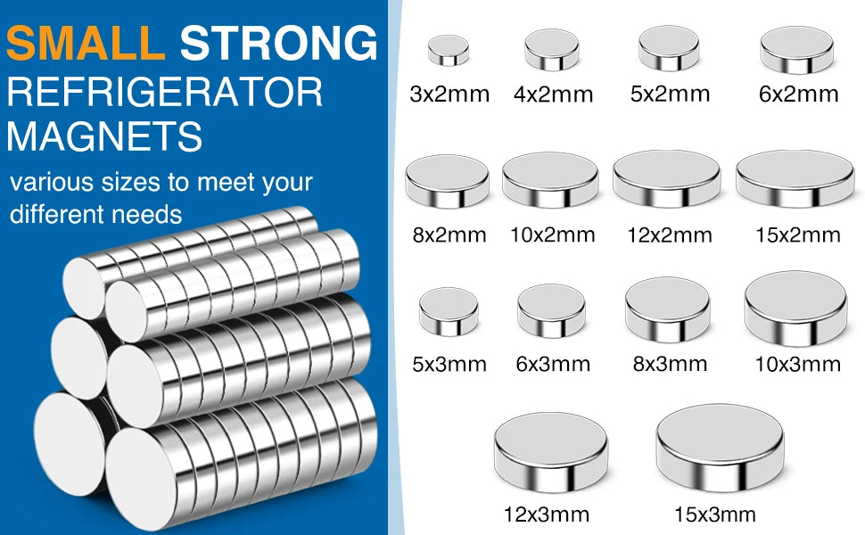 Super Strong Round Magnet 6x1,8x3,8x4,10x1,10x2,10x3,12x2,15x2,20x3mm Powerful Neodymium Permanent NdFeB Magnet Disc Magnets