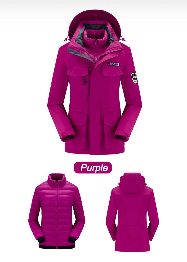 New Women’s Ski Suit ⛷️ Waterproof Windproof Snowboard Set – Warm Down Jacket & Snow Pants