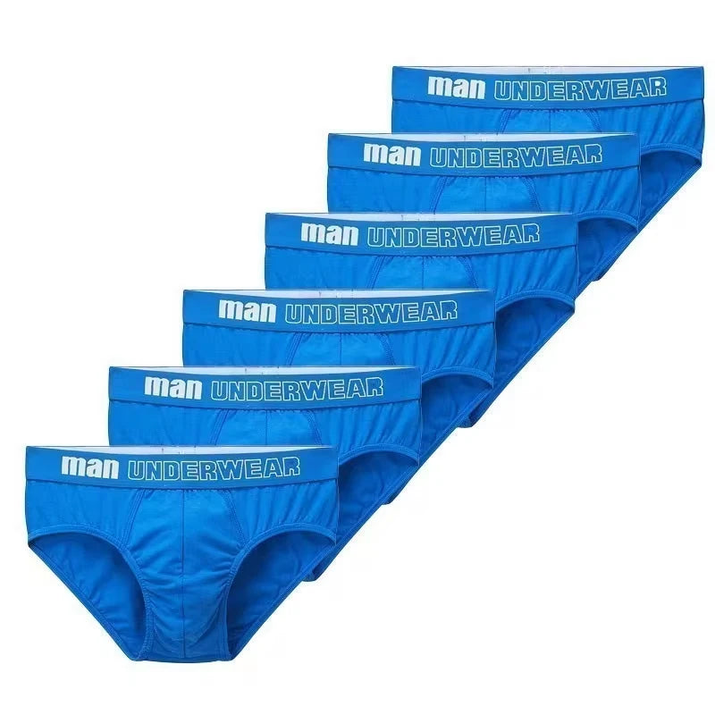 6PCS Men's Briefs 🩲 Soft Cotton Underwear | Fashion Bikini Brazilian Underpants | Casual Triangular Underwear for All Seasons