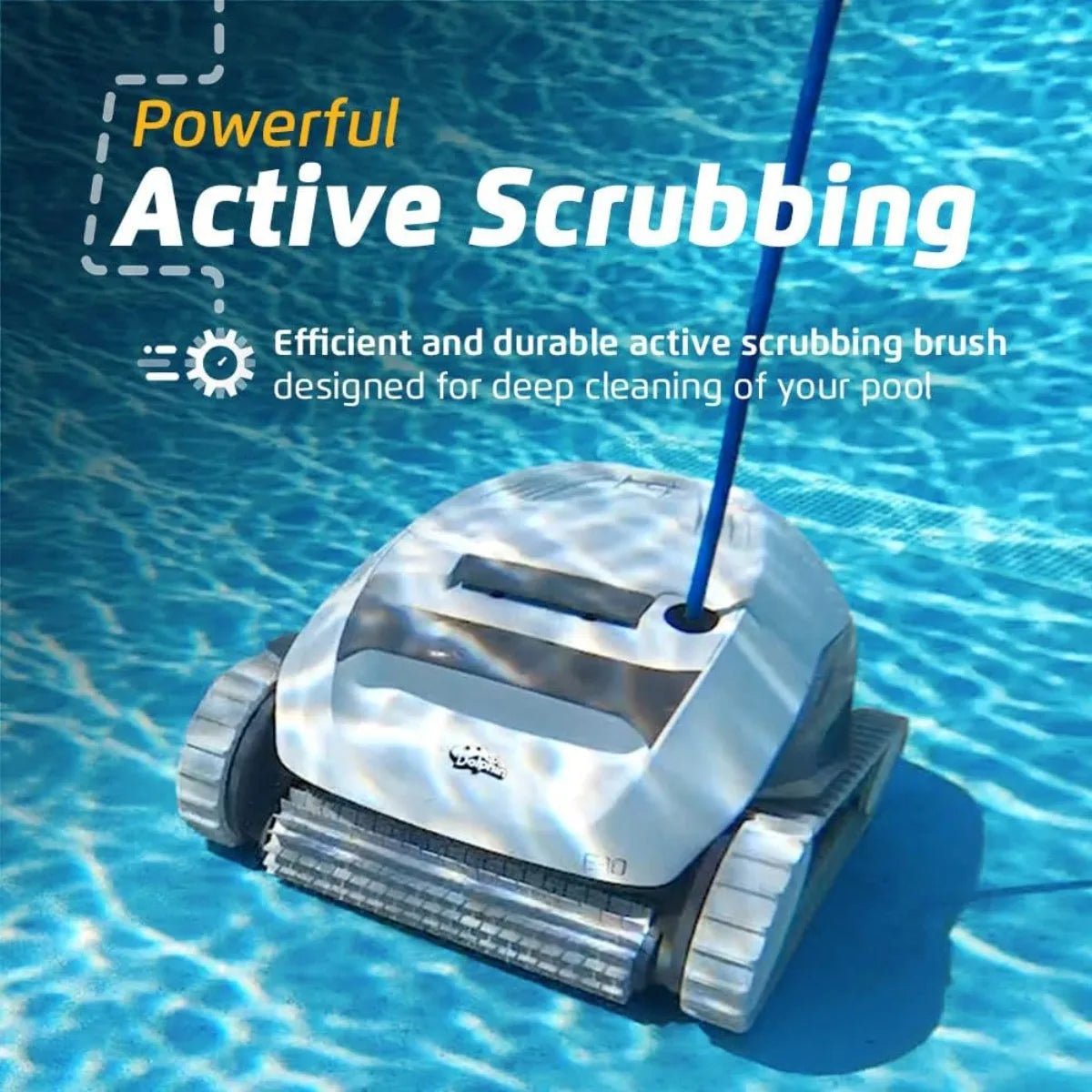 Robotic Pool Vacuum Cleaner All Pools up to 30 FT - Scrubber Brush Easy Top Load Filters