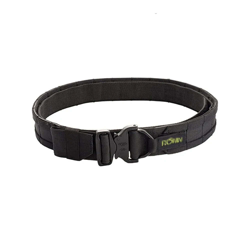 2 Inch Tactical Belt – Quick Release Metal Laser Molle Men’s Camo Belt for Airsoft & Battle Gear