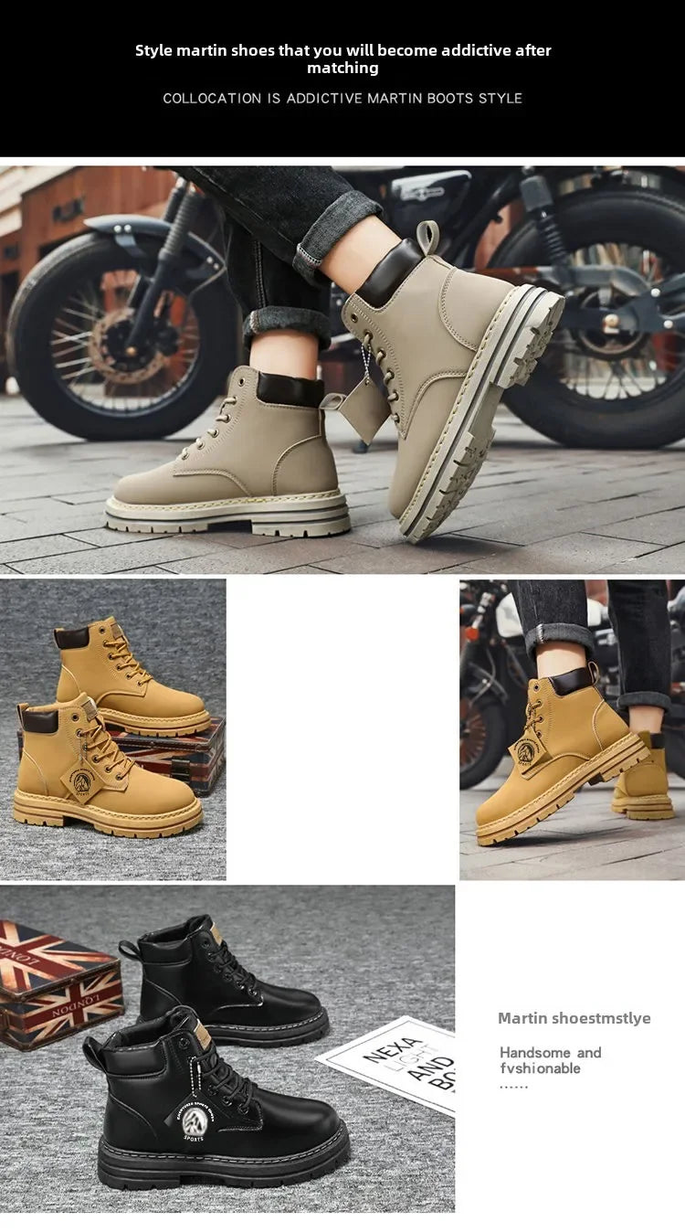 🏍️ Winter Men’s Motorcycle Boots 🌟